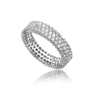 Złoty pierścionek z cyrkoniami