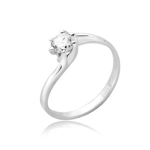 Złoty pierścionek z cyrkonią