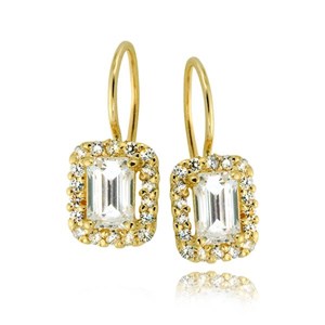 Złote kolczyki z cyrkoniami