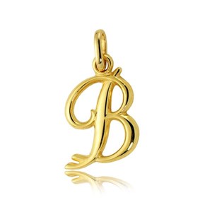 Złota zawieszka pisane "B"