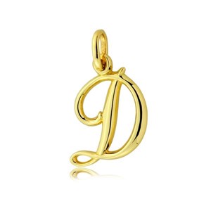 Złota zawieszka pisane "D"