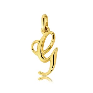 Złota zawieszka pisane "G"