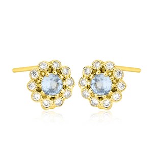 Złote kolczyki z cyrkonią