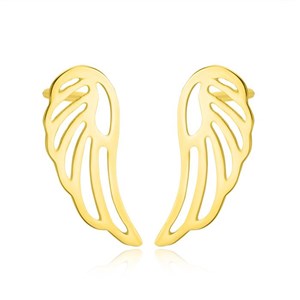 Złote kolczyki skrzydła