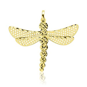 Złota zawieszka diamentowana ważka